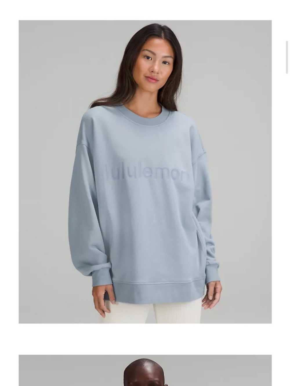 Lululemon Chambray Oversized Logo Sweatshirt
